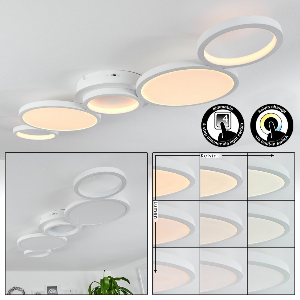 Carabajal Plafondlamp LED Wit, 1-licht main product photo
