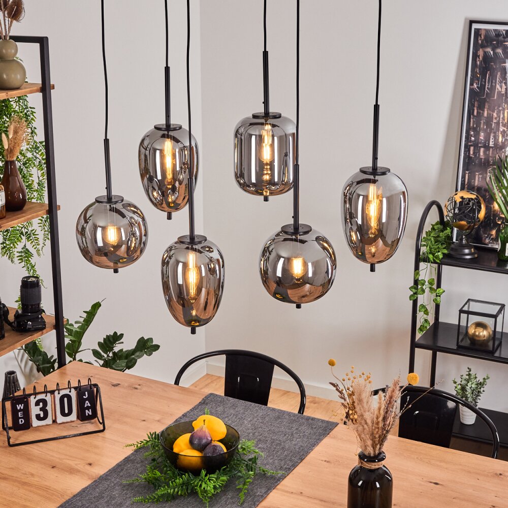Verbania Hanglamp Zwart, 6-lichts main product photo