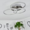 Xena Plafondlamp LED Nikkel mat, 1-licht, Afstandsbediening