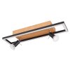 Globo IDA Plafondlamp LED houtlook, Zwart, 3-lichts