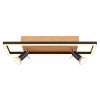 Globo IDA Plafondlamp LED houtlook, Zwart, 3-lichts