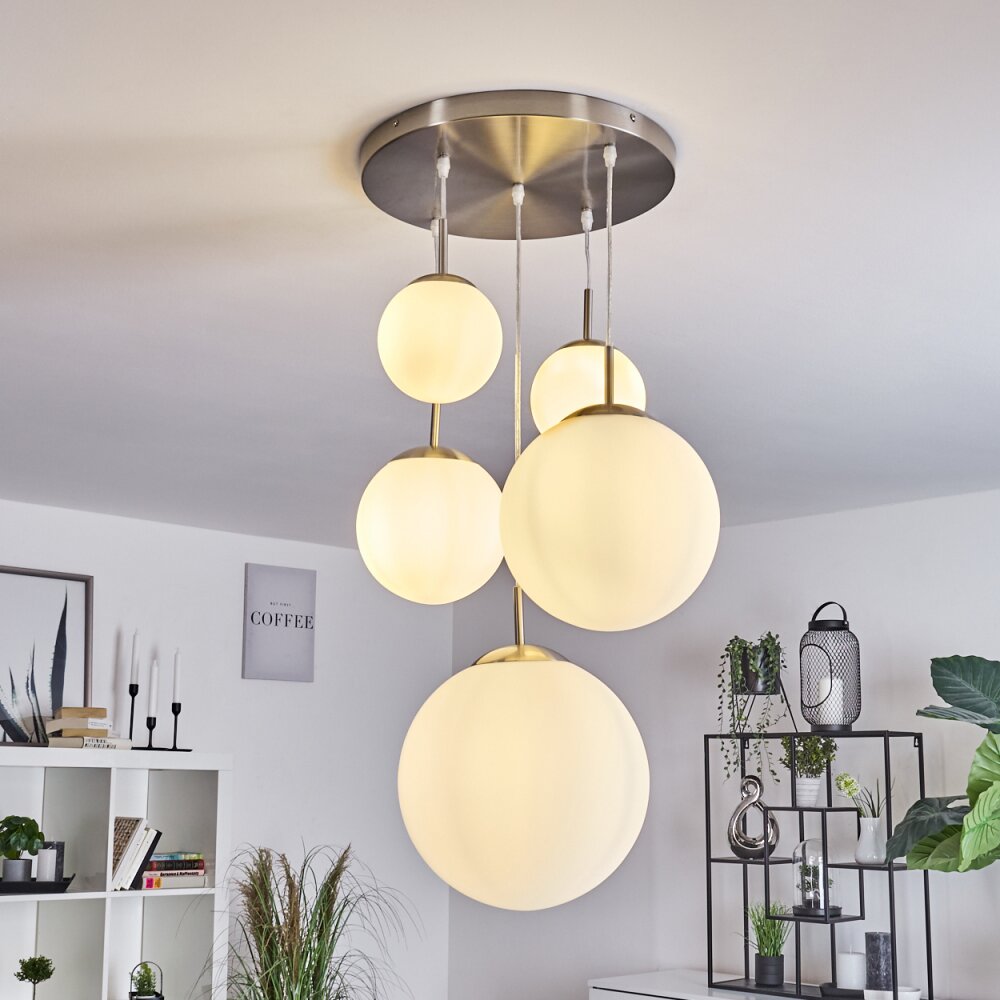 Cochuna Hanglamp Nikkel mat, 5-lichts