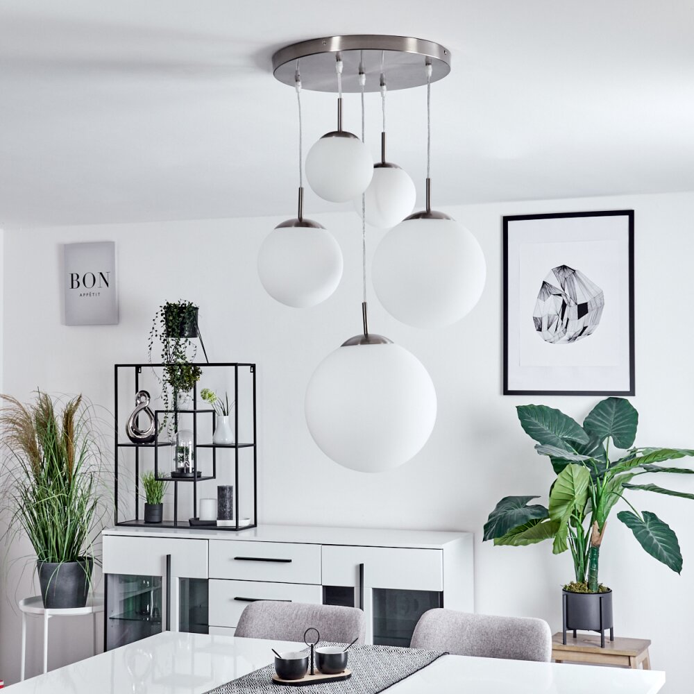 Cochuna Hanglamp Nikkel mat, 5-lichts