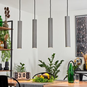 Stettler Hanglamp Zwart, 4-lichts