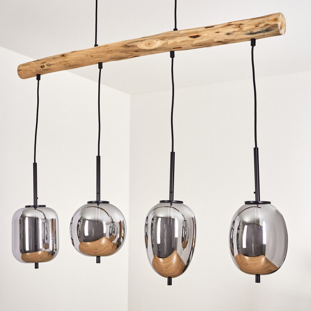 Verbania Hanger Natuurlijke kleuren, Zwart, 4-lichts