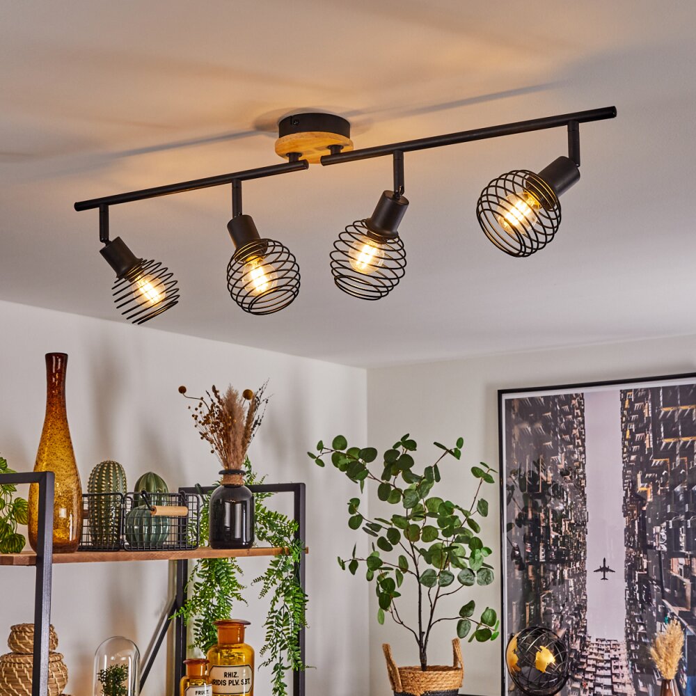 Ballis Plafondlamp Natuurlijke kleuren, Zwart, 4-lichts main product photo