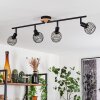 Ballis Plafondlamp Natuurlijke kleuren, Zwart, 4-lichts