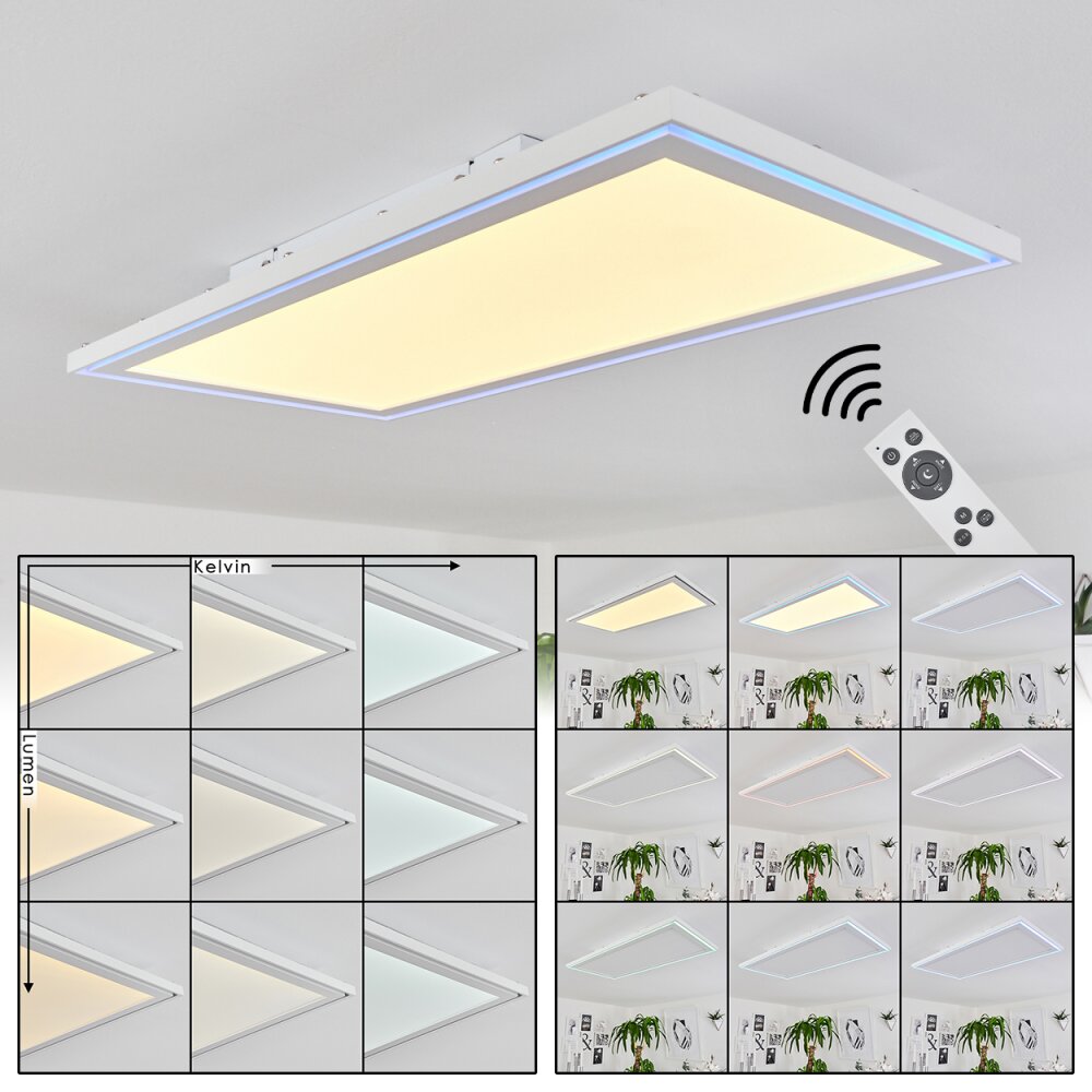 Telsen Plafondpaneel LED Wit, 2-lichts, Afstandsbediening, Kleurwisselaar main product photo
