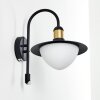 Theux Buiten muurverlichting Goud, Zwart, 1-licht, Bewegingsmelder