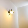 Theux Buiten muurverlichting Goud, Zwart, 1-licht, Bewegingsmelder