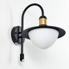 Theux Buiten muurverlichting Goud, Zwart, 1-licht, Bewegingsmelder