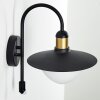 Theux Buiten muurverlichting Goud, Zwart, 1-licht, Bewegingsmelder