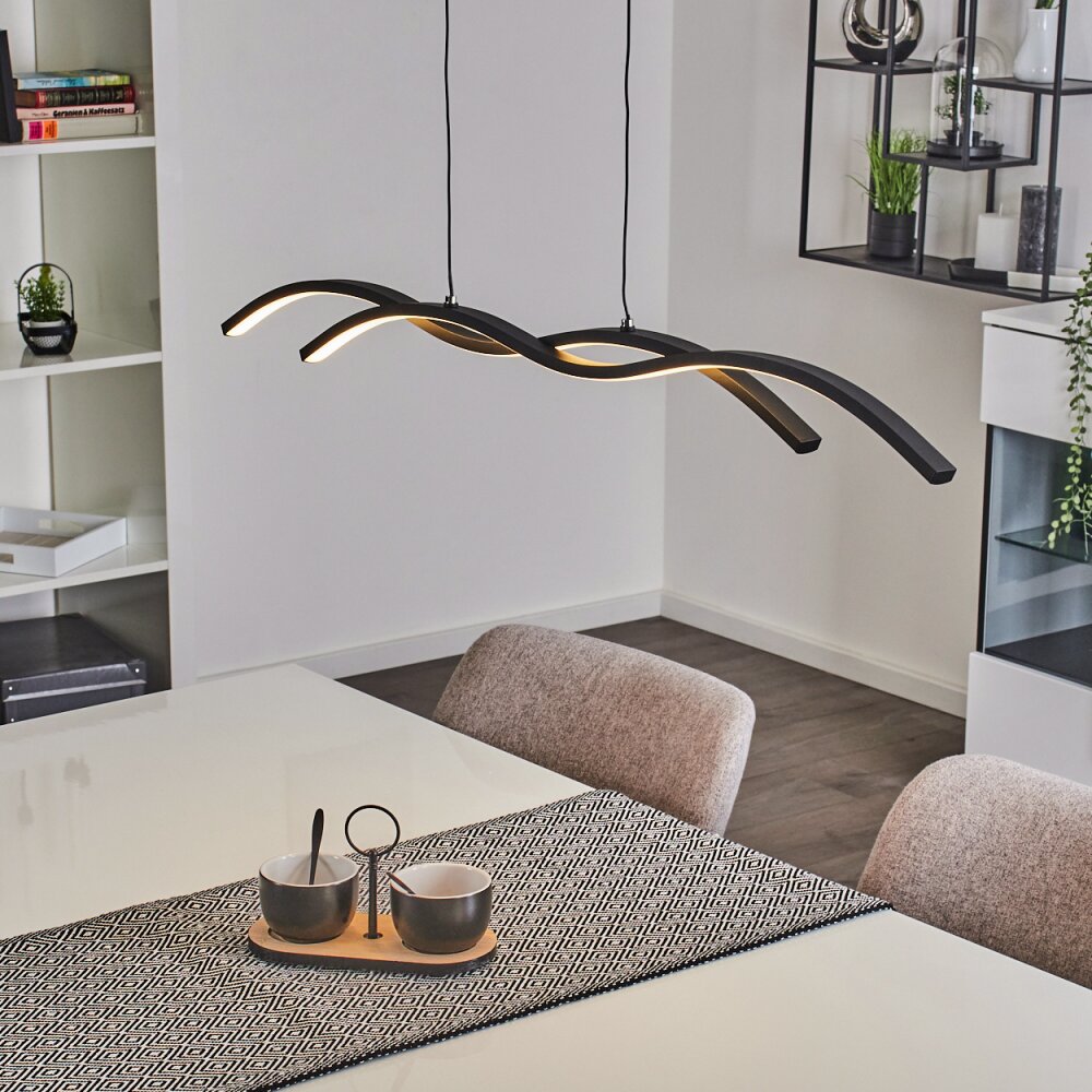 Eaglesham Hanglamp LED Zwart, 1-licht main product photo