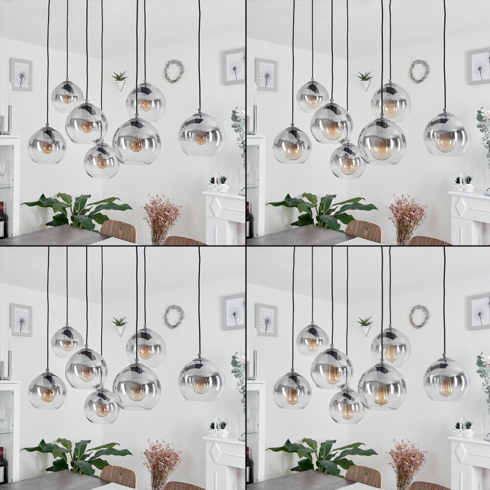 Leissigen Hanglamp Oud zilver, 7-lichts