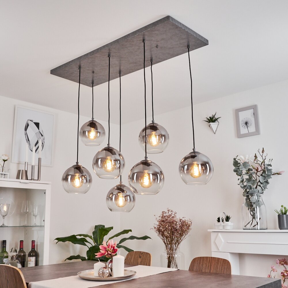 Leissigen Hanglamp Oud zilver, 7-lichts