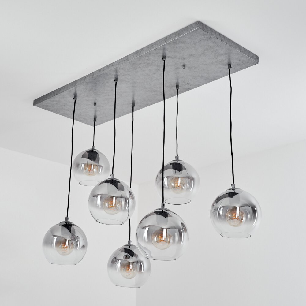 Leissigen Hanglamp Oud zilver, 7-lichts