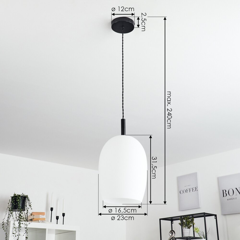 Magnano Hanger Zwart, 1-licht
