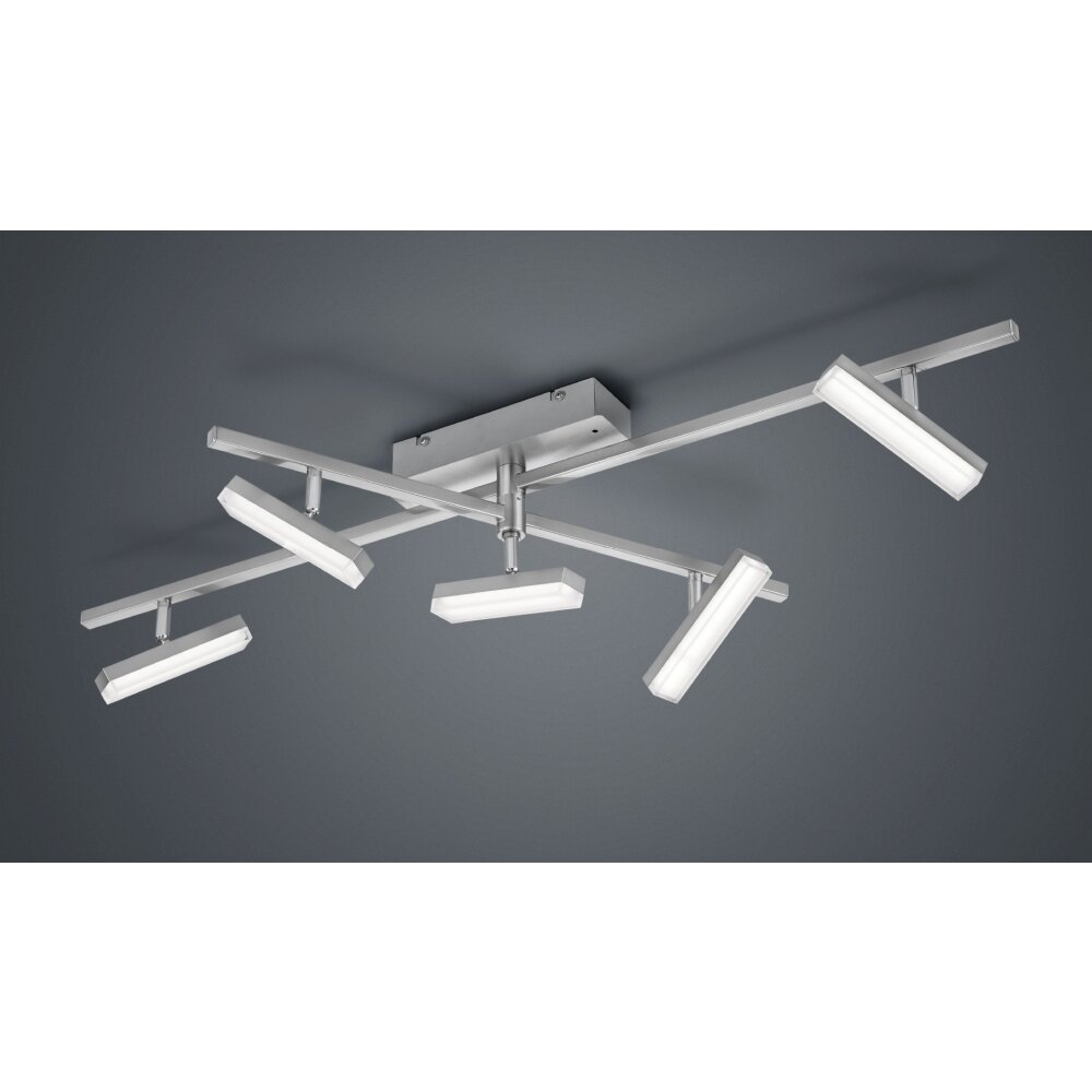 Reality BONDY Plafondlamp LED Nikkel mat, 5-lichts, Afstandsbediening, Kleurwisselaar main product photo