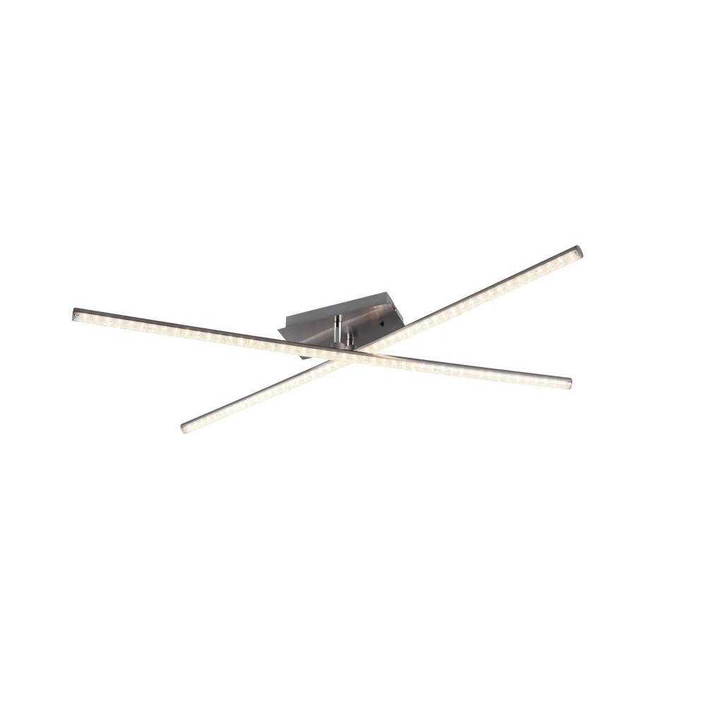 Reality STRADA Plafondlamp LED Nikkel mat, 2-lichts, Afstandsbediening, Kleurwisselaar main product photo