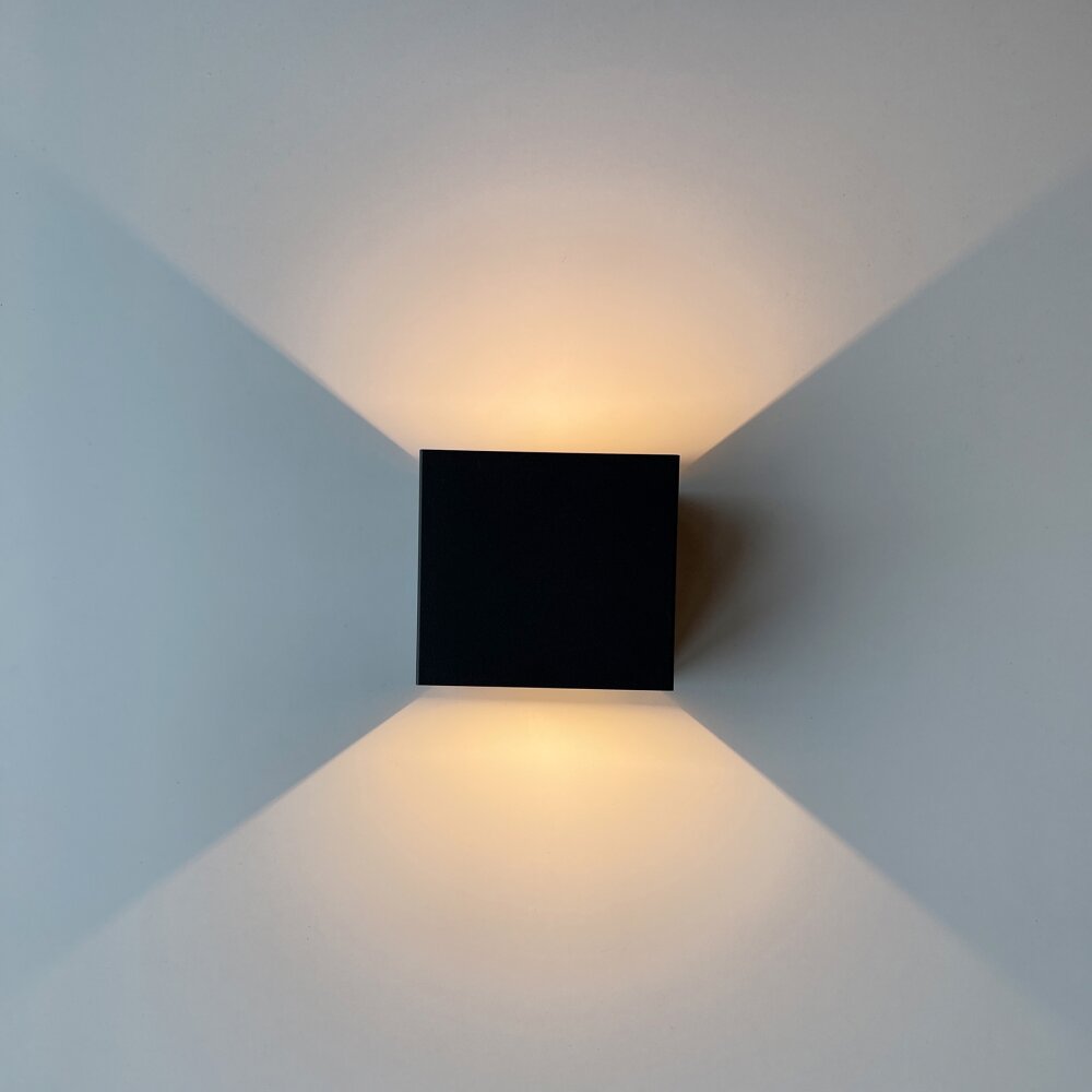Fischer & Honsel Thore Muurlamp LED Zwart, 2-lichts main product photo
