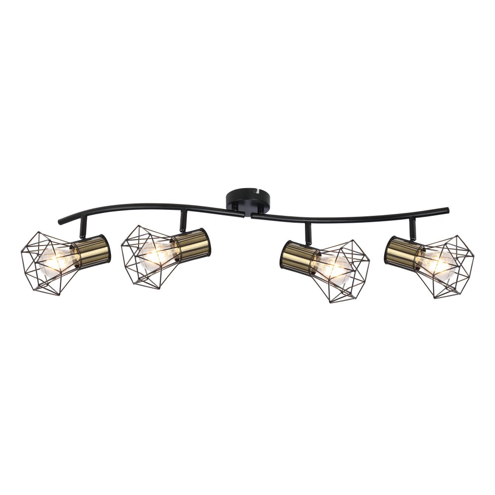 Globo PRISKA Plafondlamp Zwart, 4-lichts main product photo
