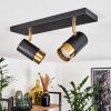 Campanas Plafondlamp Messing, Zwart, 2-lichts