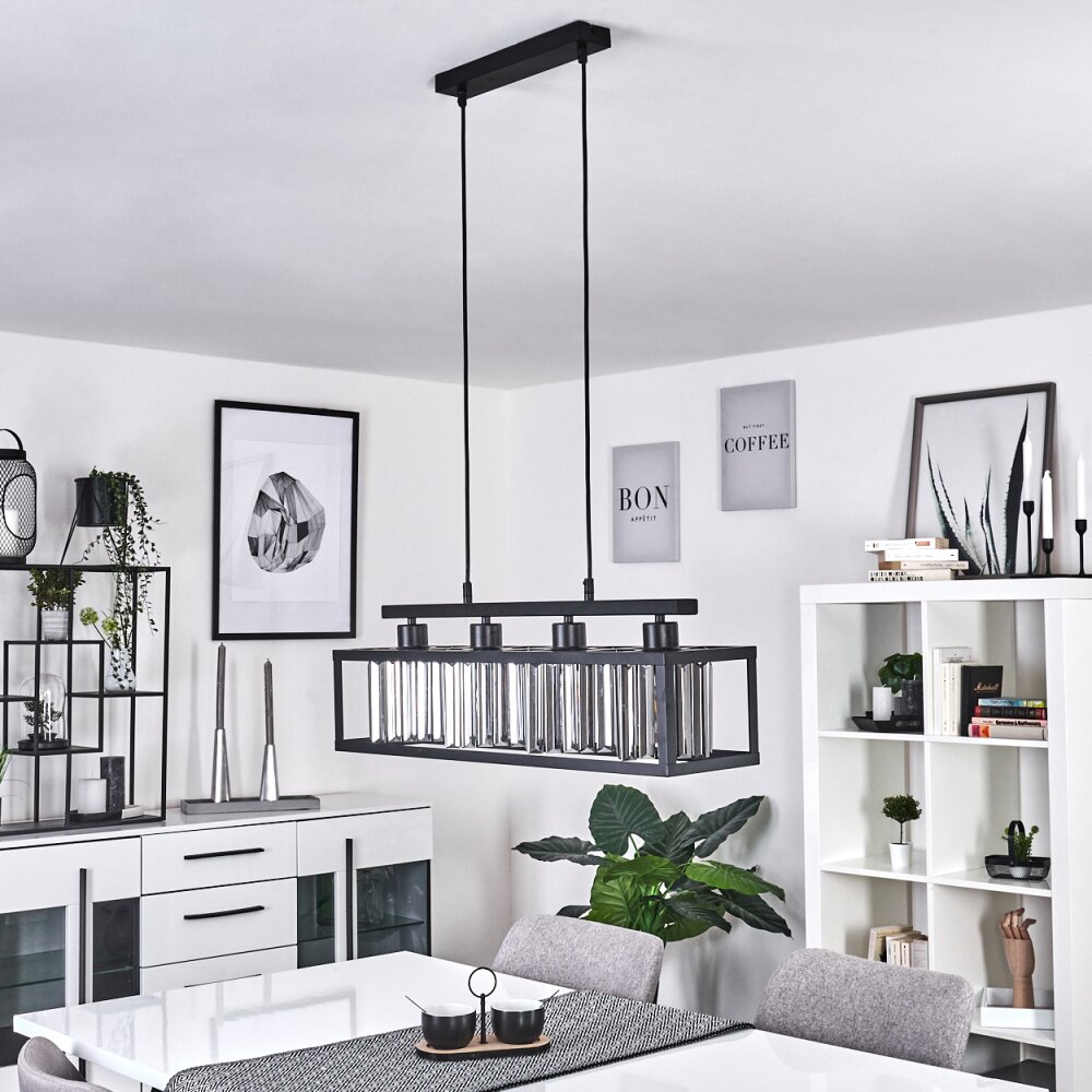 Barracon Hanglamp Zwart, 4-lichts