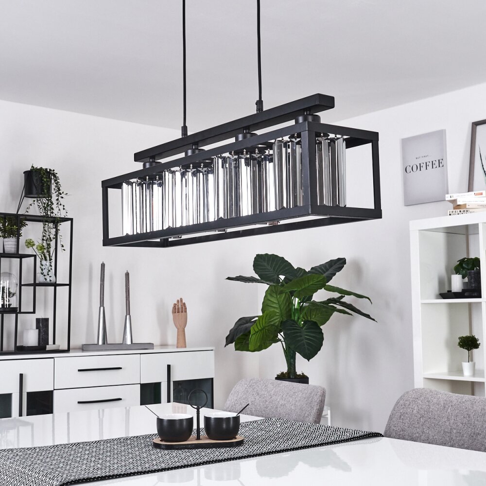 Barracon Hanglamp Zwart, 4-lichts