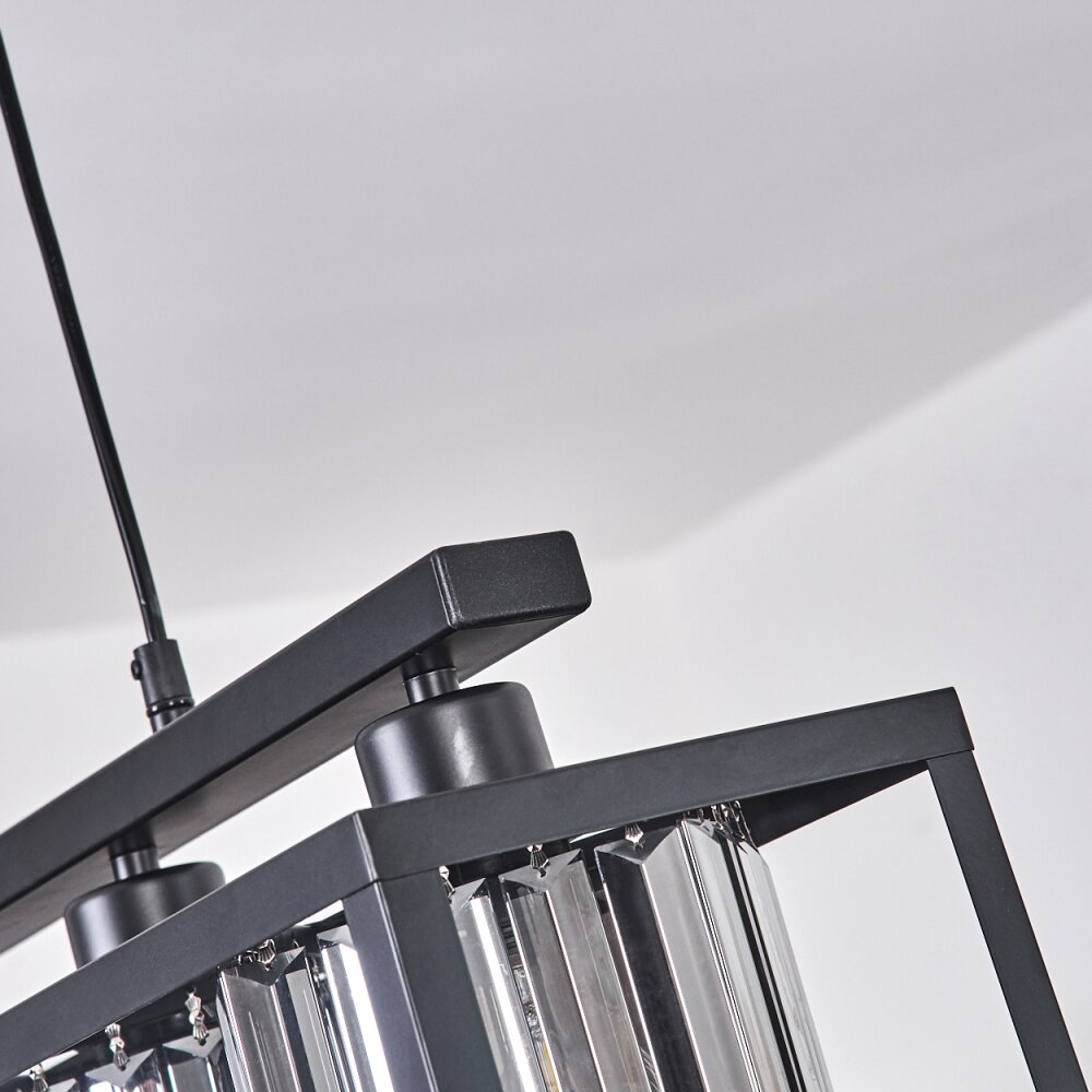 Barracon Hanglamp Zwart, 4-lichts