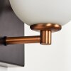 Ramadita Muurlamp Koperkleurig, Zwart, 1-licht
