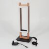 Ayajasco Tafellamp LED houtlook, Zwart, 1-licht
