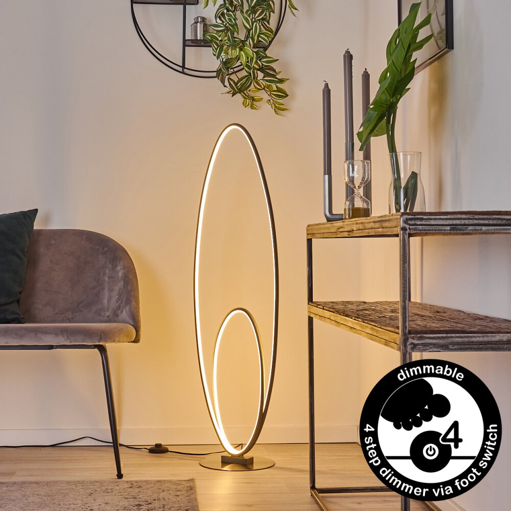Harpeth Staande lamp LED Grijs, 1-licht main product photo
