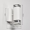 Corneda Buiten muurverlichting Wit, 2-lichts