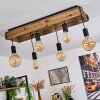 Avestruz Plafondlamp Natuurlijke kleuren, Zwart, 6-lichts