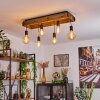 Avestruz Plafondlamp Natuurlijke kleuren, Zwart, 6-lichts