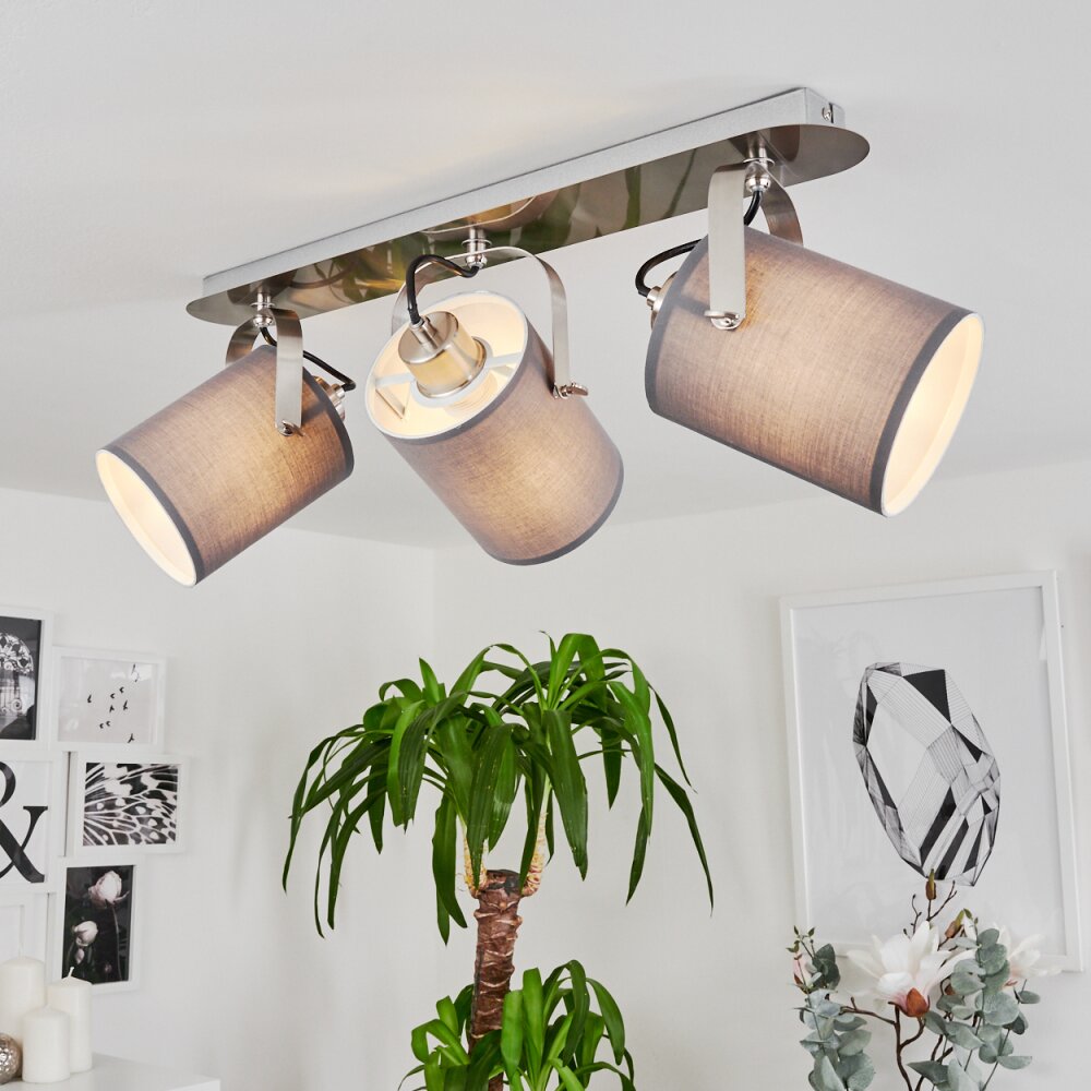 Puelches Plafondlamp Nikkel mat, 3-lichts main product photo