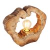 Globo VINZENZ Tafellamp Bruin, houtlook, 1-licht
