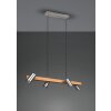 Trio MARLEY Hanglamp Natuurlijke kleuren, Nikkel mat, 4-lichts