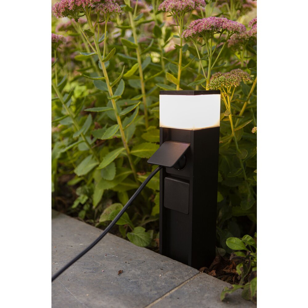 Lutec MAINS Padverlichting LED Zwart, 1-licht