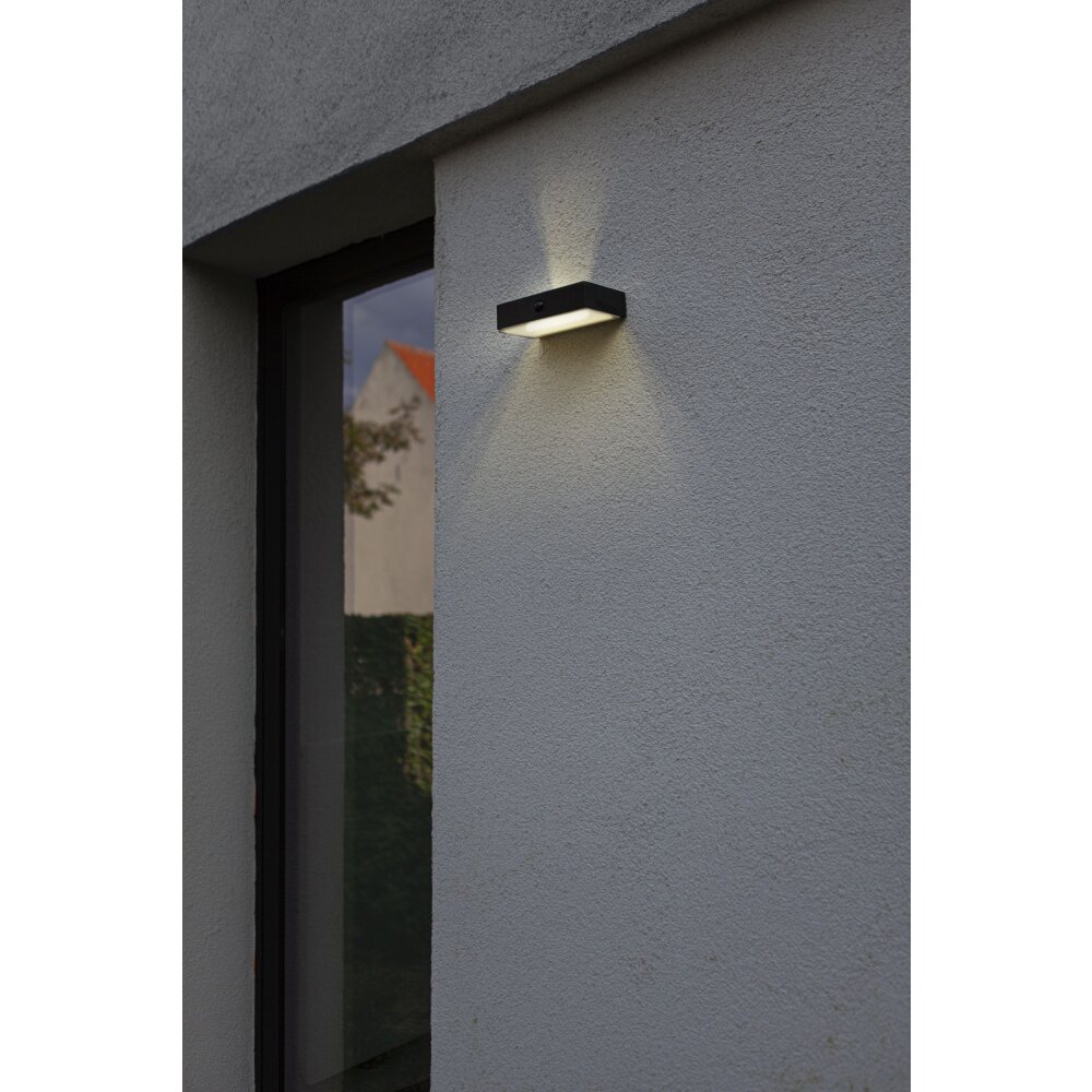 Lutec FADI Buiten muurverlichting LED Zwart, 1-licht, Bewegingsmelder main product photo