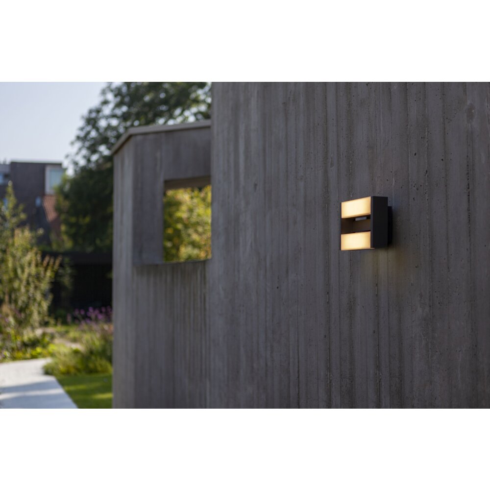 Lutec CONROY Buiten muurverlichting LED Antraciet, 1-licht main product photo