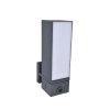 Lutec CUBA Buiten muurverlichting LED Antraciet, 1-licht, Bewegingsmelder