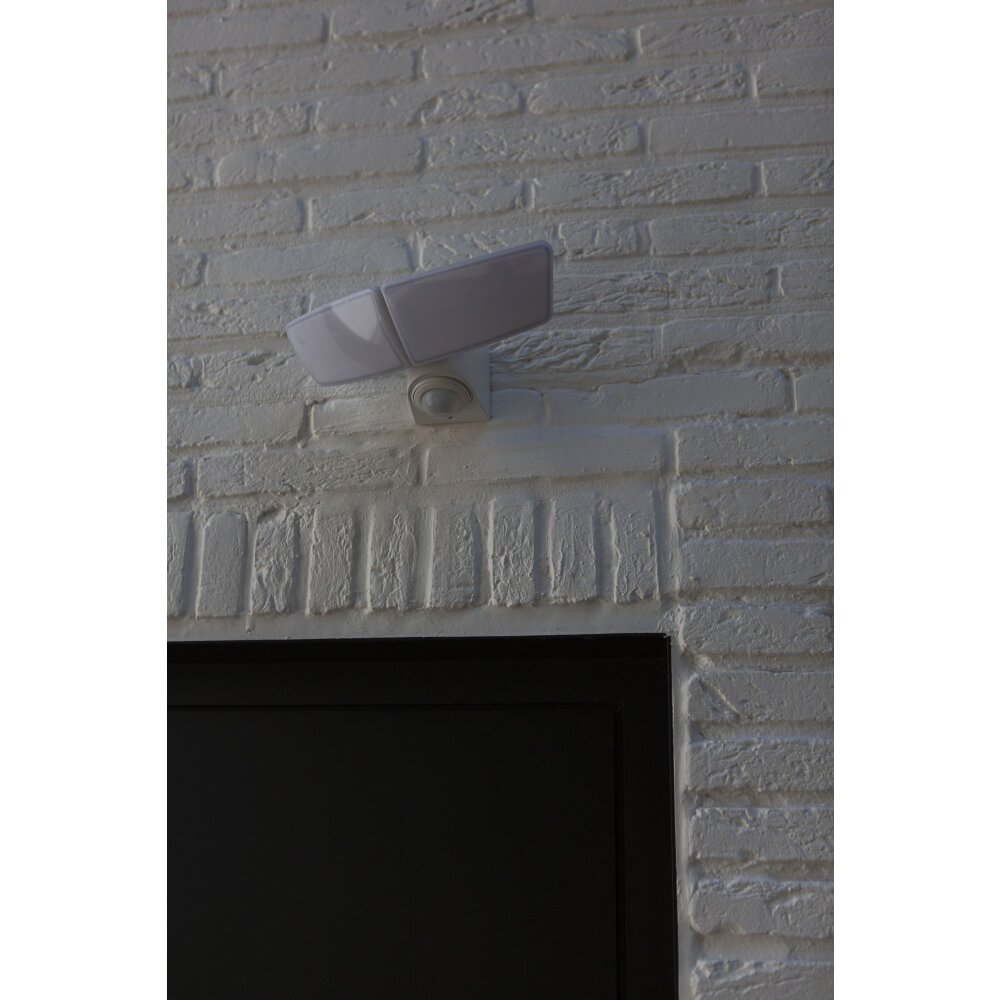 Lutec ARTICA Buiten muurverlichting LED Wit, 1-licht, Bewegingsmelder