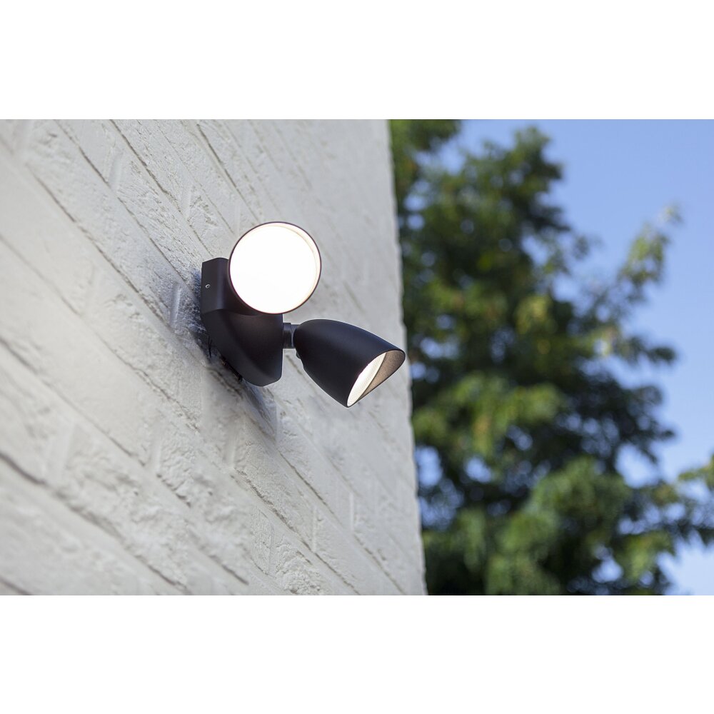Lutec SHRIMP Buiten muurverlichting LED Zwart, 1-licht main product photo