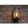Lutec FLAIR Buiten muurverlichting houtlook, Zwart, 1-licht