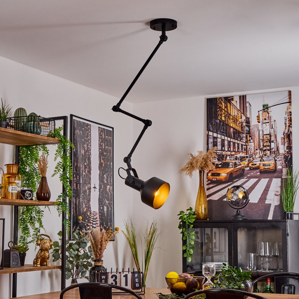 Tablazos Plafondlamp Zwart, 1-licht main product photo