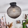 Caracoles Plafondlamp Zwart, 1-licht