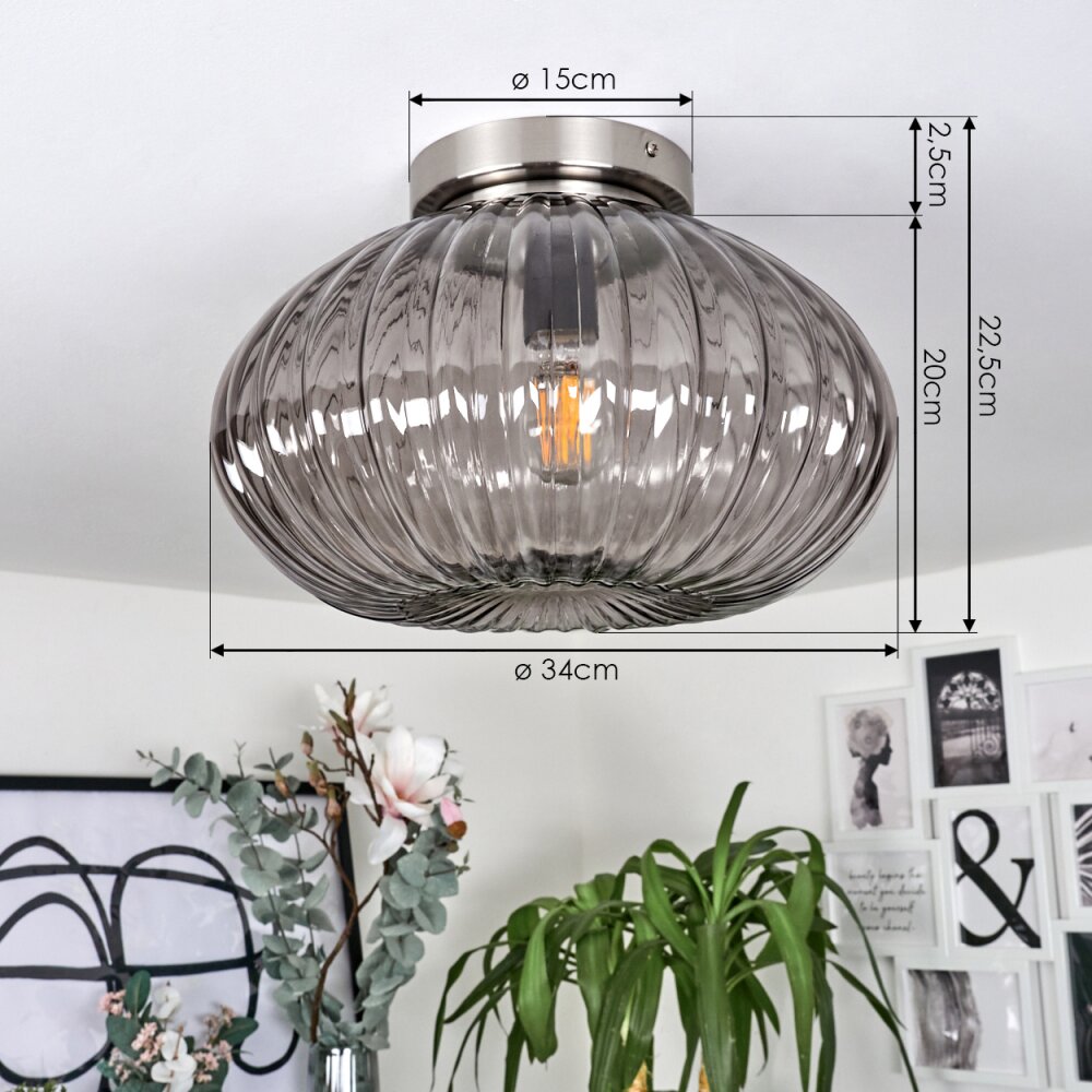 Chapal Plafondlamp Nikkel mat, 1-licht