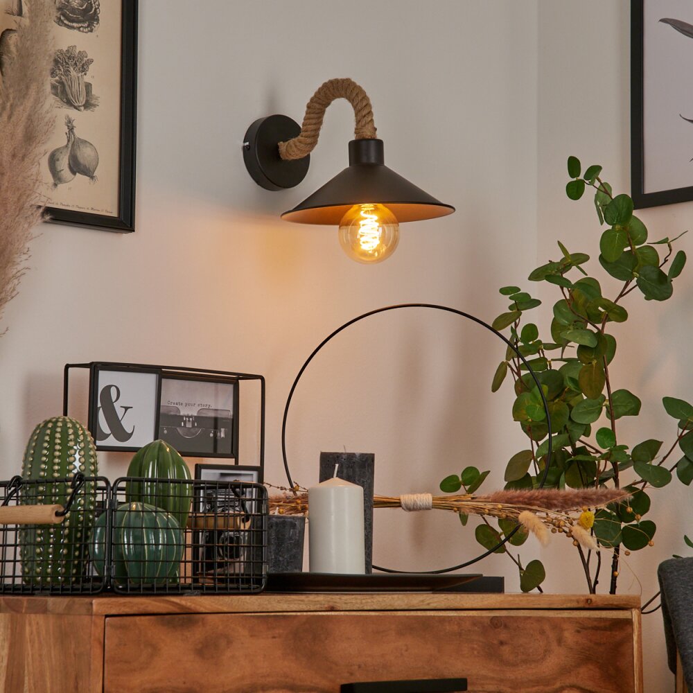 Bolombolo Muurlamp Natuurlijke kleuren, Zwart, 1-licht