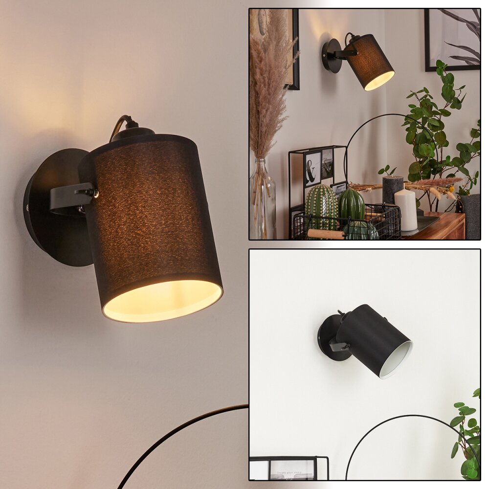Puelches Muurlamp Zwart, 1-licht main product photo